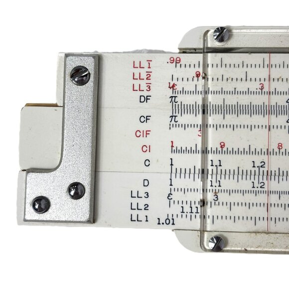 VTG Slide Rule Dietzgen 1737 Microglide Decimal Trig Type Log Log Leather Case - Picture 4 of 10